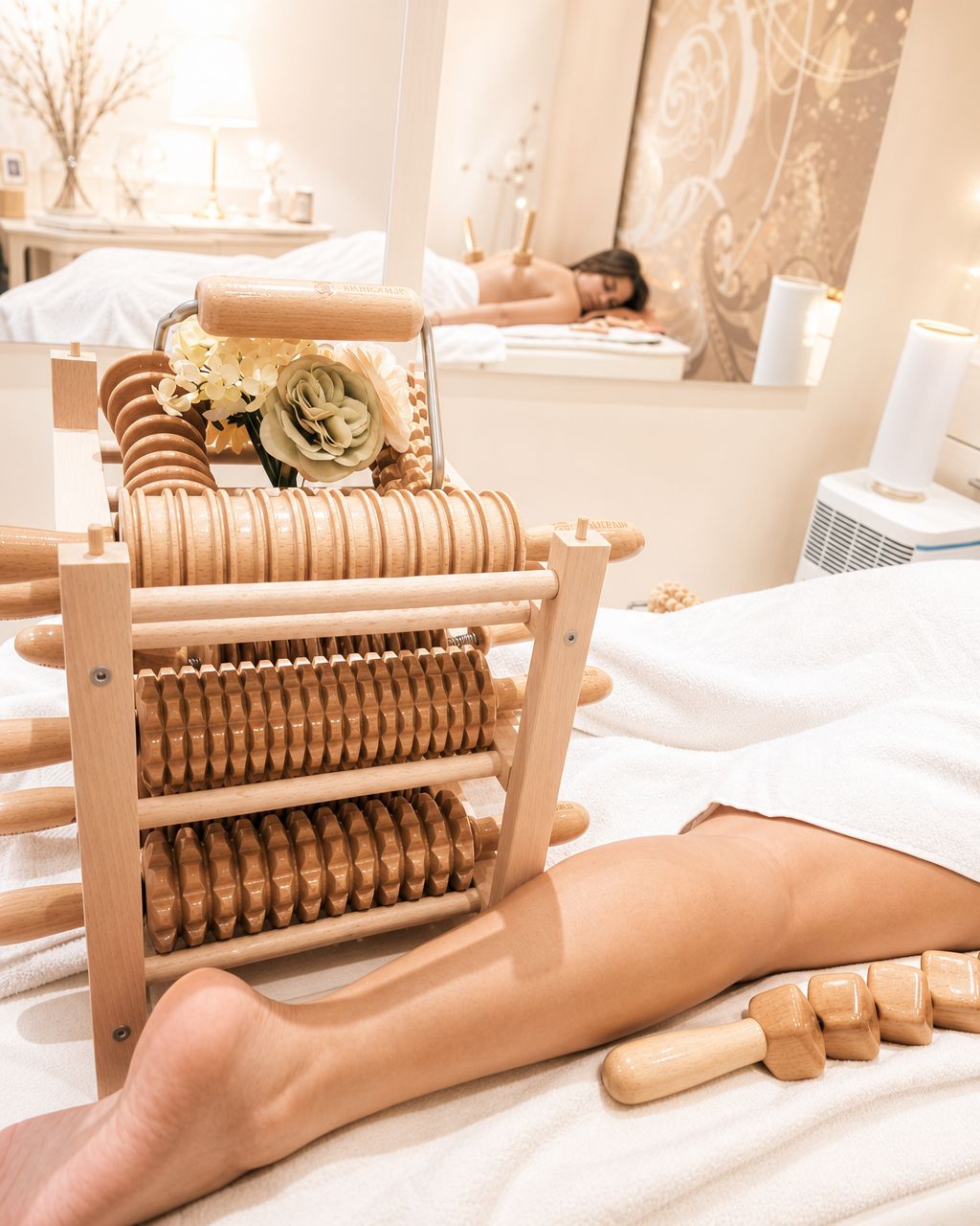 Behandlung mit Holzwerkzeugen BIO MADEROTHERAPIE Berlin