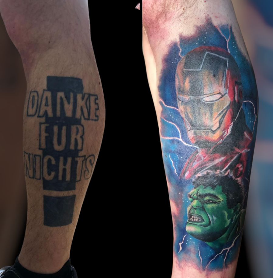 Cover-up — Iron Man und Hulk