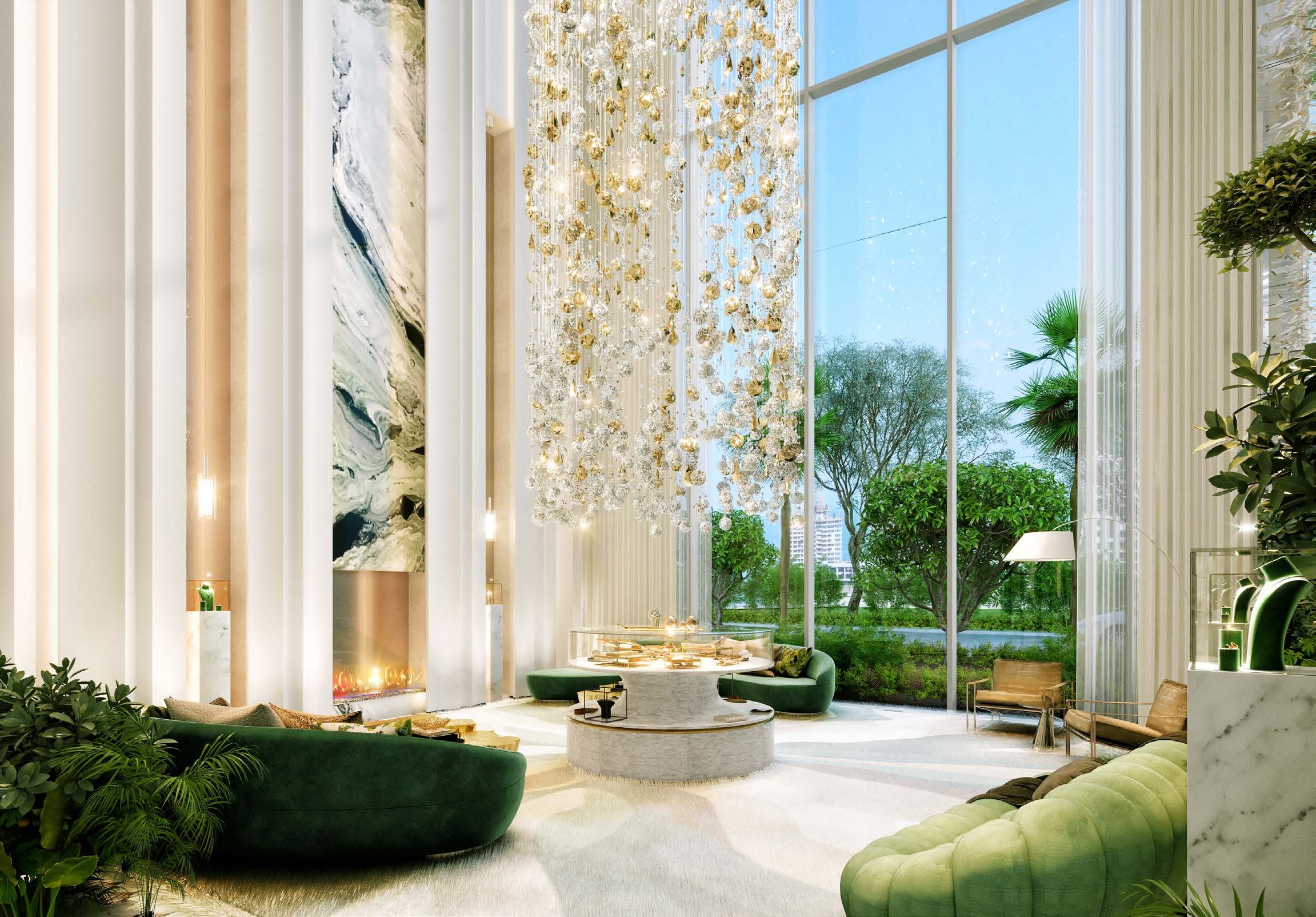 Safa One — Luxuriöse Lobby mit Kronleuchter