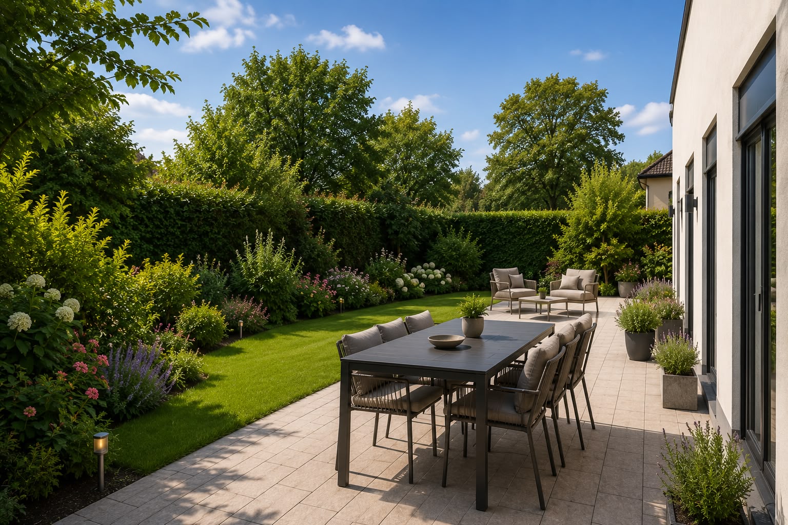 Terrasse und Garten – Wohnqualität Renditeobjekt Frankfurt Preungesheim