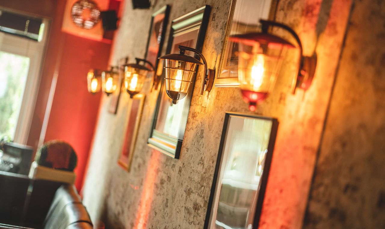 Vintage-Wandleuchten, warmes Licht
