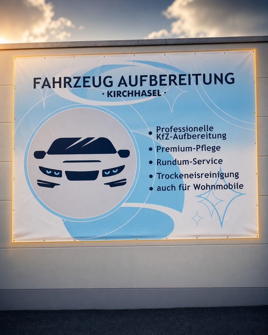 Innenbanner FAHRZEUG AUFBEREITUNG KIRCHHASEL