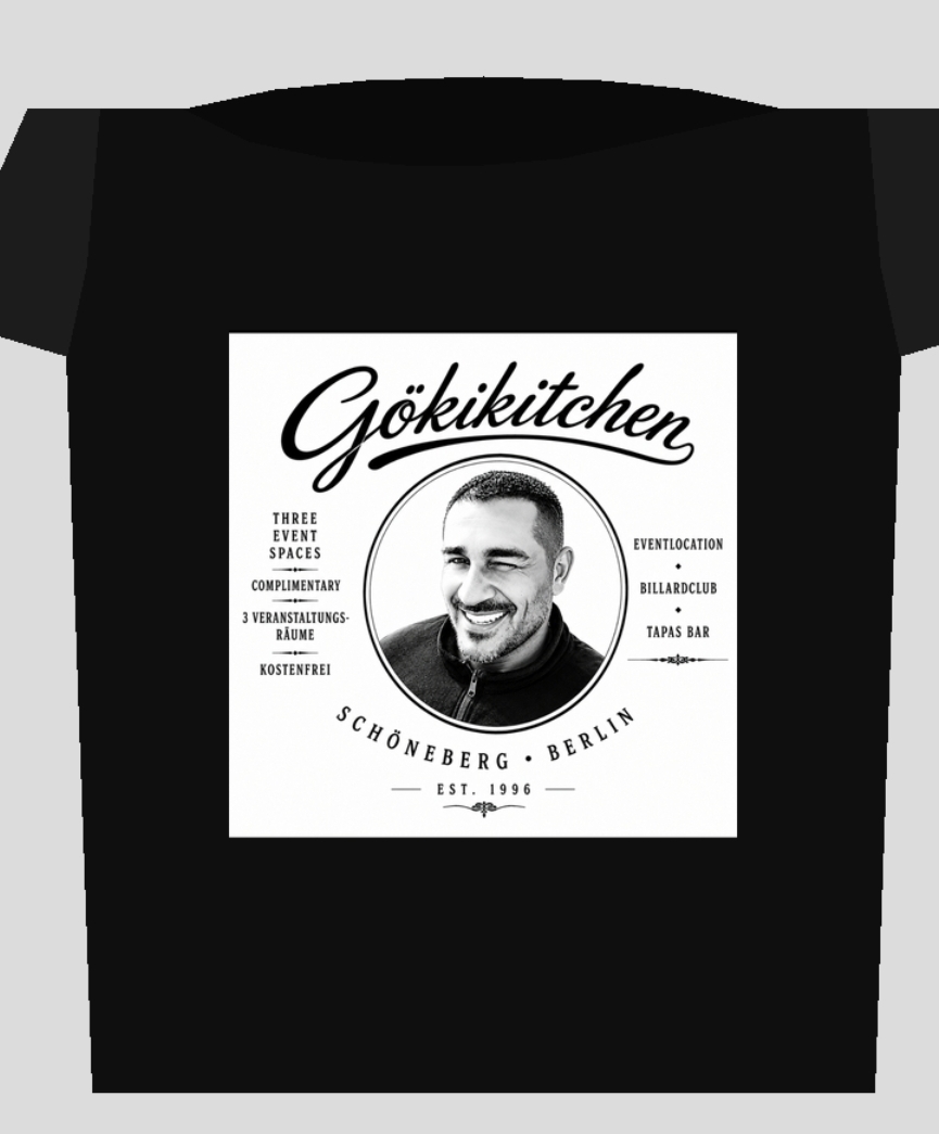Göki Kitchen T-Shirt Rückseite Blau