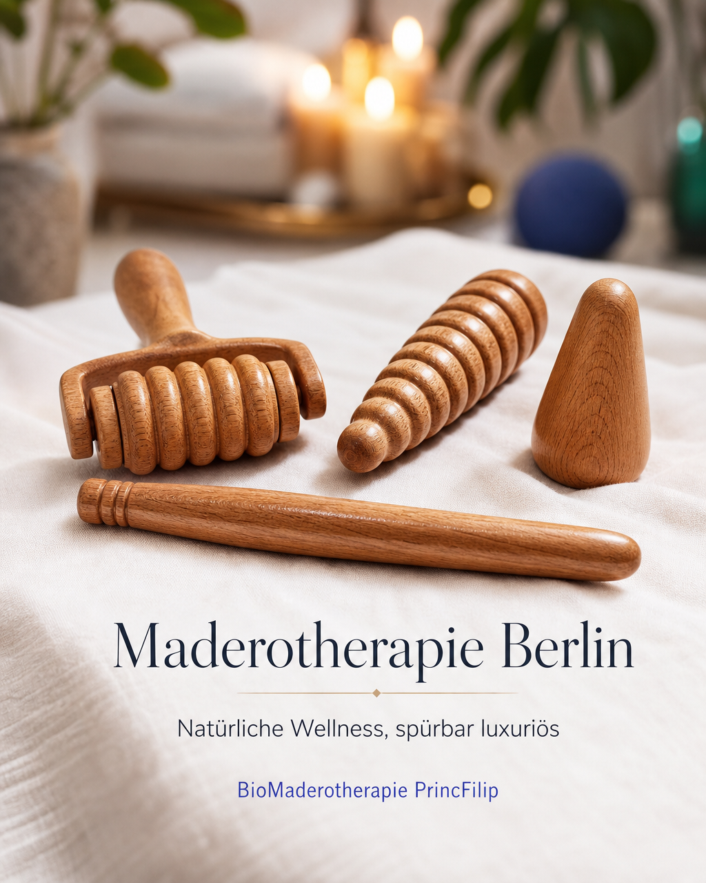 Maderotherapie Behandlung mit Holzwerkzeugen in Berlin