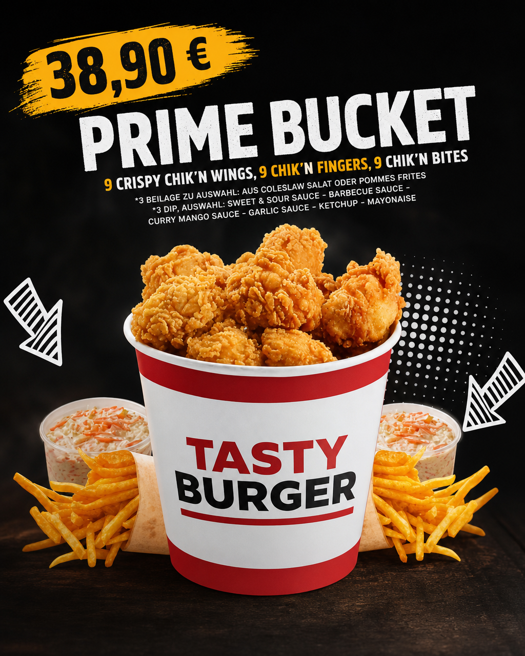 Prime Bucket Tasty Burger
