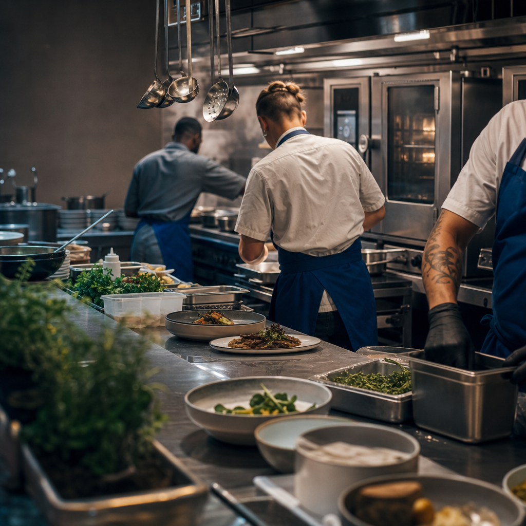 Das Spektrum Catering Küchenteam bei der Arbeit