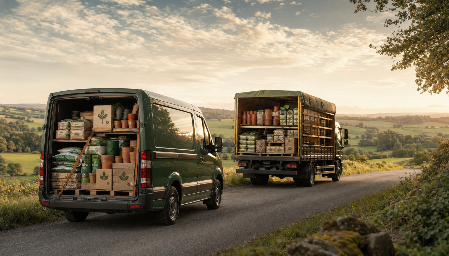 LKW-Lieferung Gartenprodukte – Ihr LandMarkt Faas Großhandel