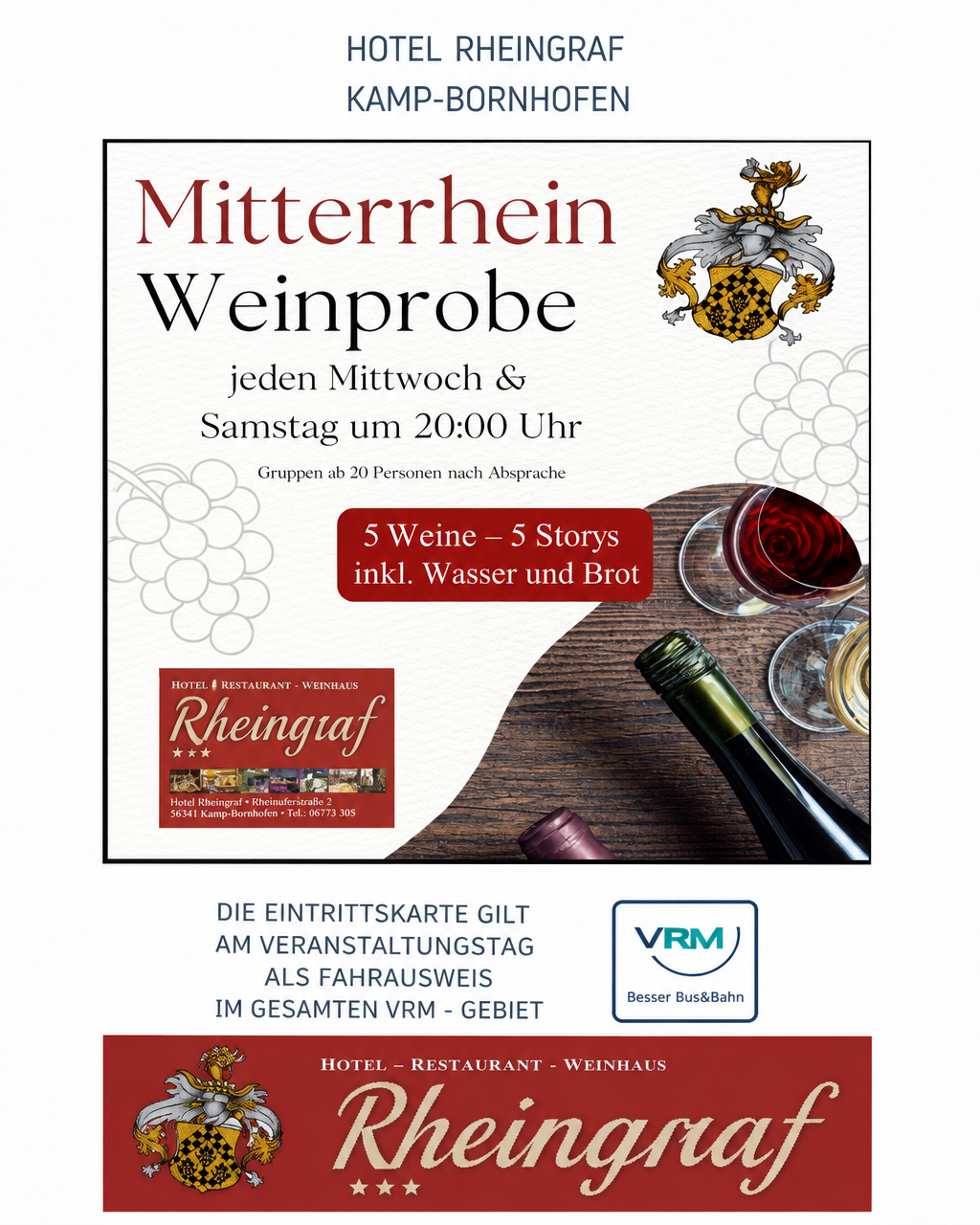 Eintrittskarte Weinprobe