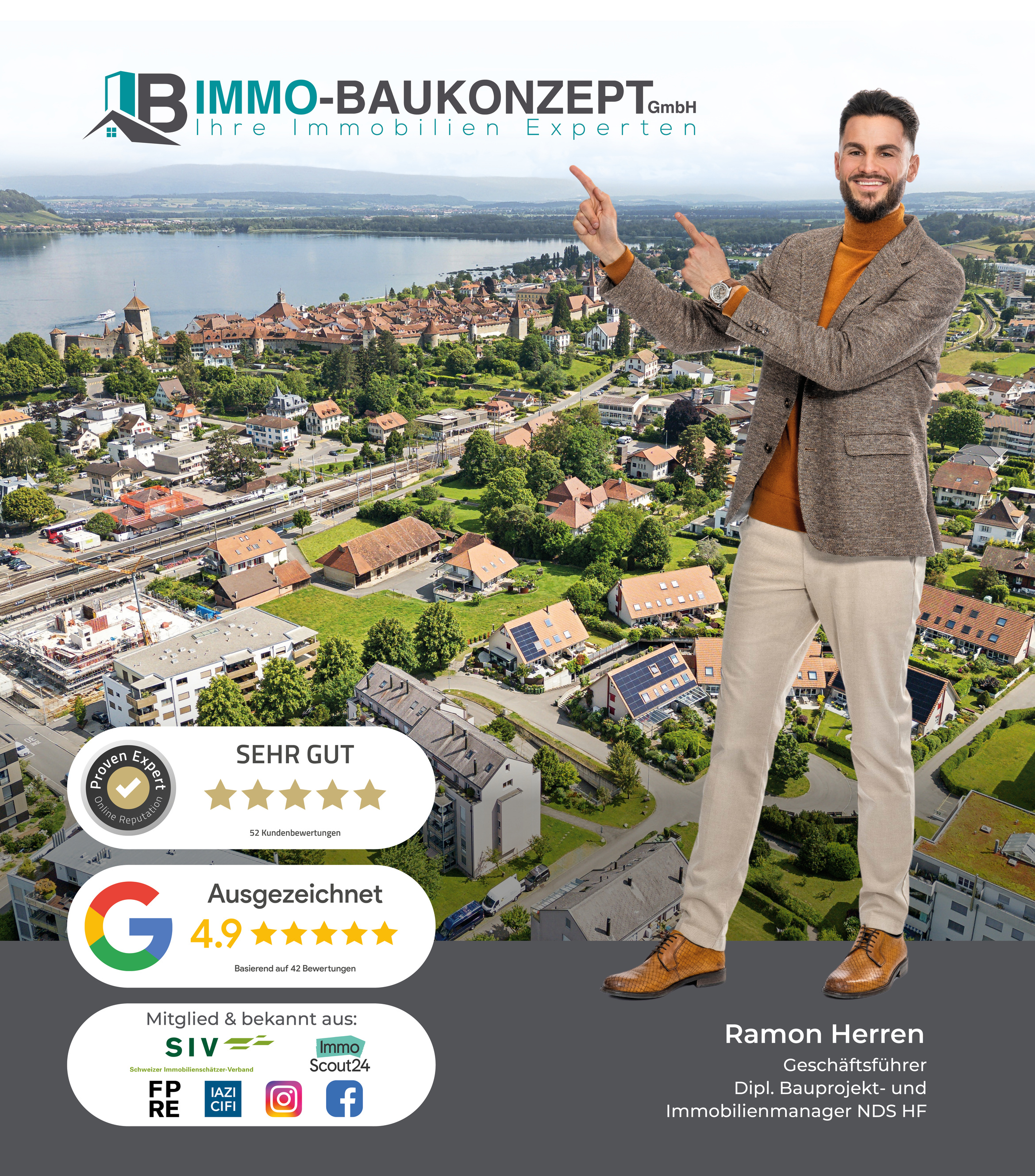 Ramon Herren, Geschäftsführer IMMO-BAUKONZEPT Murten