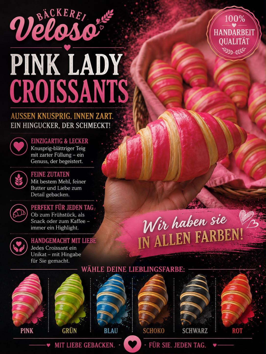 Pink Lady Croissants von Bäckerei Veloso