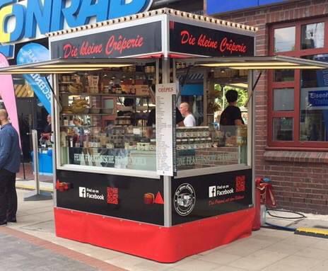 Verkaufswagen der kleinen Crêperie